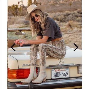 Never worn snakeskin leggings from 12th Tribe!